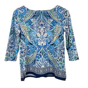 Vintage Y2K 90s Womens Top Sz M Forest Fairy Grunge Whimsigoth Boho Paisley